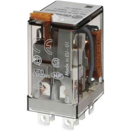 Finder 56 Serie Vermogen Relais 12A 230VAC Dubbele CO Contact - 56.32.8.230.0040 - E3THK