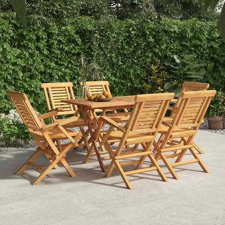 vidaXL - Klapstoelen - 6 - stuks - 56x63x90 - cm - Massief - teakhout