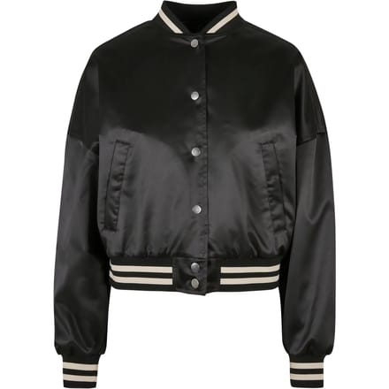 Dames oversized satijnen korte jas Urban Classics College GT