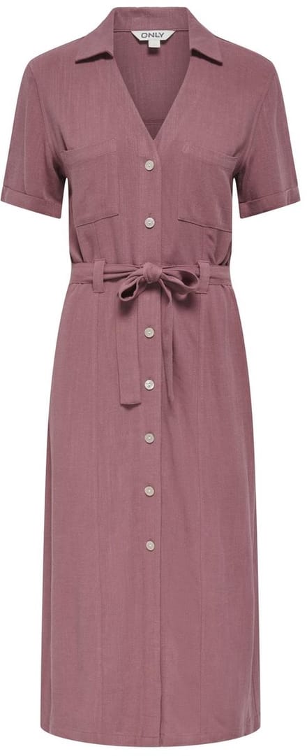 ONLY - ONLSIESTA SS LIN BL SHIRT DRESS PNT NOOS Dames Jurk