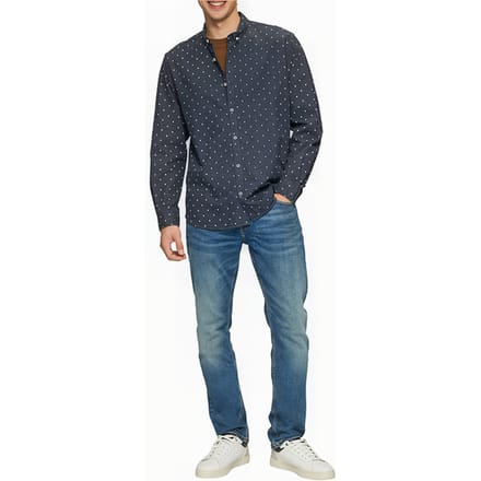 s.Oliver -qs Shirt Marine Blue Taglia: S | Maglie a manica lunga Outlet | Uomo | Blu