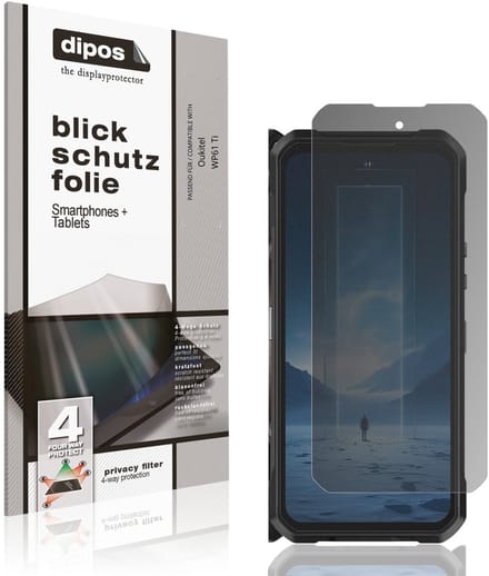 dipos – Matte Privacy Screenprotector geschikt voor Oukitel WP61 Ti | Anti-Spy Beschermfolie