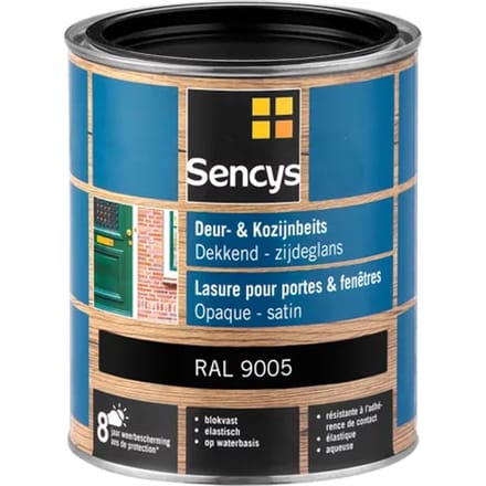 Sencys Beits Ramen En Deuren Dekkend Zijdeglans Ral9005 0,75l