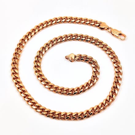 XUPING 50cm x 7mm Roségoudkleurig Cubaanse Schakelketting