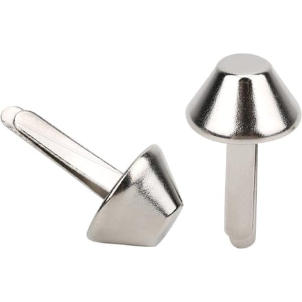 100 stuks Voet Stud Zilverwit IJzer DIY Leer Ambacht Handtas Platte Paddestoel Spike Klinknagel Accessoires white