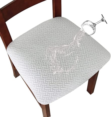 Waterdichte eetkamerstoelhoezen (wit, 2)