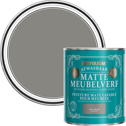 Rust-Oleum Grijs Afwasbaar Matte Meubelverf - Art School 750ml