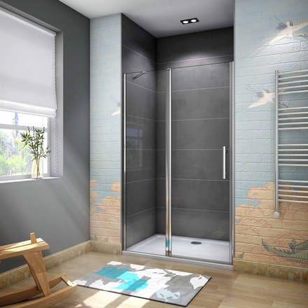Doechedeur 100x195 cm,draaideur, 6 mm NANO EasyClean veiligheidsglas