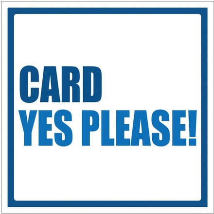 Card yes please bord | gecoat dibond materiaal | 10 x 10 cm