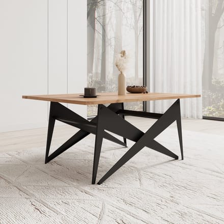 Meubella - Xyra - Salontafel uitschuifbaar tot eettafel - Eikenpatroon