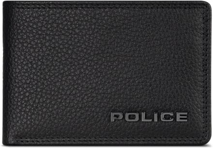 Police Portemonnee RFID-bescherming Leer 10.5 cm - Jongens - Horizontaal - black