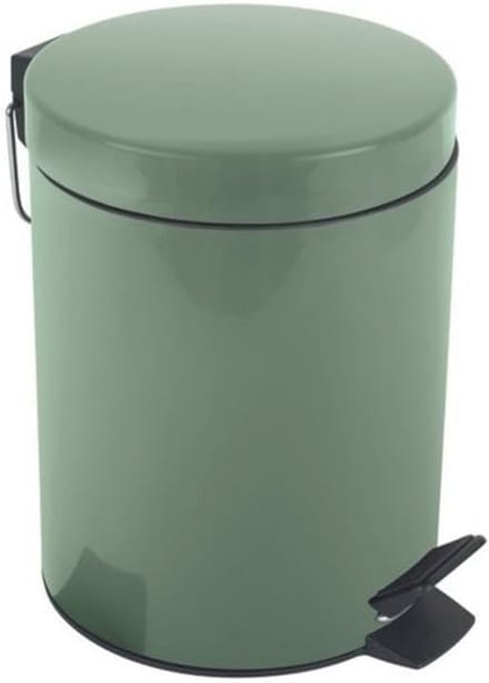 Pedaalemmer van staal 5 liter - Basilicum Groen