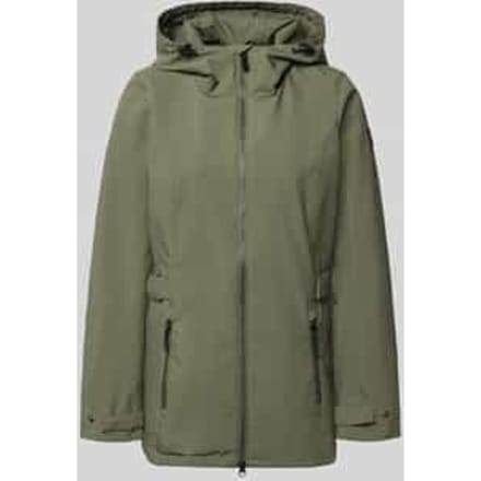 regular fit regenjas met logodetail