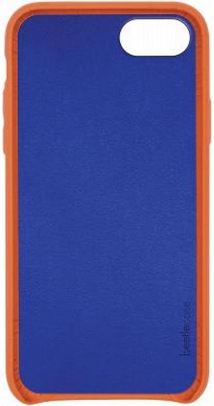 BeetleCase, Hoesje geschikt voor iPhone 6 / 7 / 8 / SE 2020 - Leer, Oranje