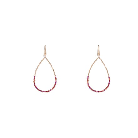 Day&Eve by Go Dutch Label Oorhangers Elegant Beads Drop Fuchsia