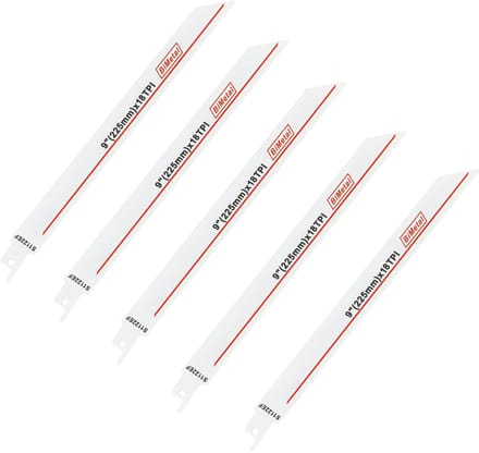 Dailygoods - Set van 5 Bi-Metaal Reciprozaagbladen voor Metaal Snijden