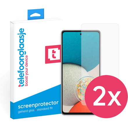 DuoPack: Samsung Galaxy A53 screenprotector gehard glas