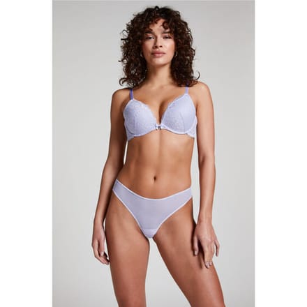 Hunkemöller Invisible string Stripe mesh Paars