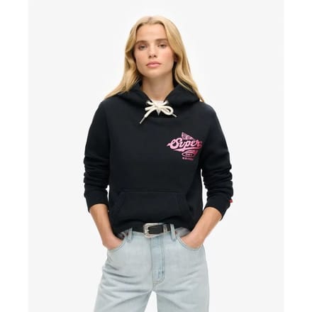 Dames sweatshirt met metallic capuchon Superdry Athletic