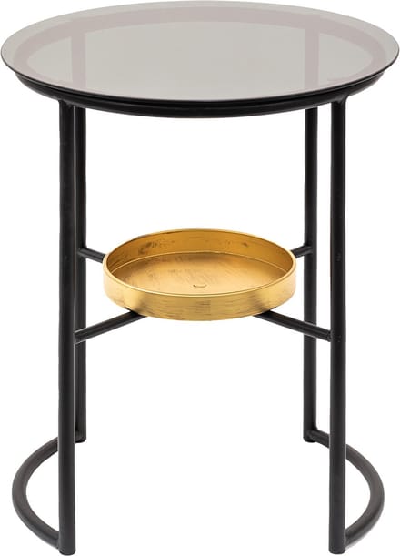 Clayre & Eef Bijzettafel Ø 43x55 cm Zwart IJzer