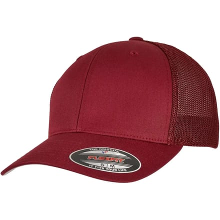 Urban Classics Trucker pet -S/M- Flexfit Mesh Bordeaux rood