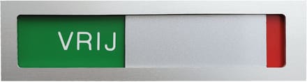 GM-244 15x5cm Schuifbordje aluminium mat groen/rood