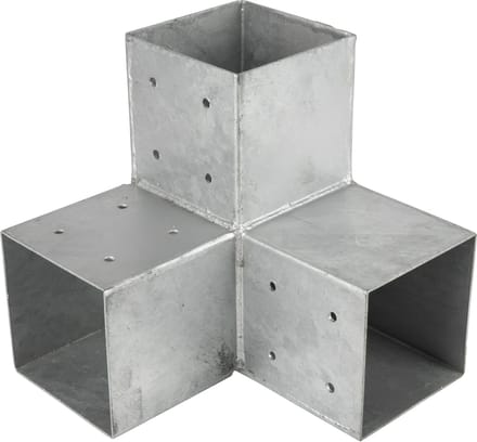 Wovar Pergola Hoekverbinding voor 12 x 12 cm palen Kubus model | Per stuk
