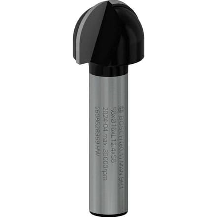Bosch Accessories Holprofielfrees, 8 mm, R1 8 mm, D 16 mm, L 12,4 mm, G 45 mm