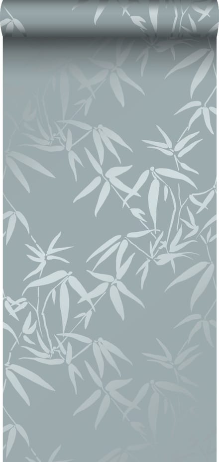 Origin Wallcoverings behang bamboe bladeren blauw - 347737 - 0,53 x 10,05 m