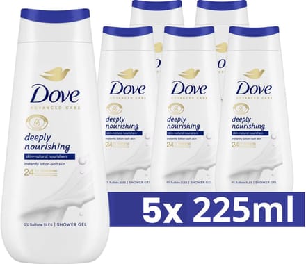 Dove Shower Deeply Nourishing 225ML 5x