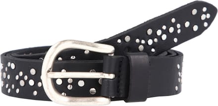 Vanzetti Leren riem 25mm Rivet Belt W100 Black zwart