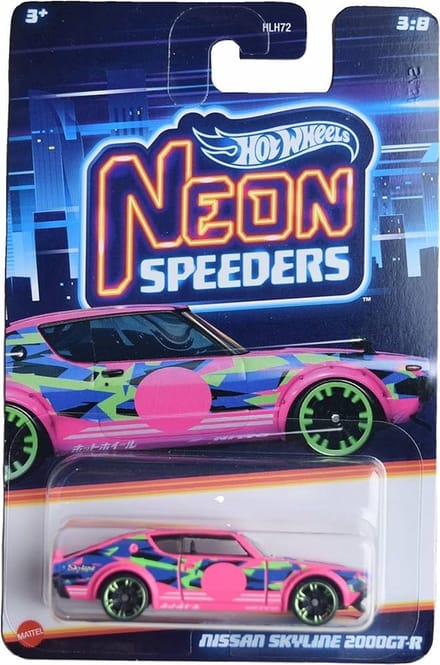 Hot Wheels Neon Speeders Nissan Skyline 2000GT-R 1:64 Speelgoedauto