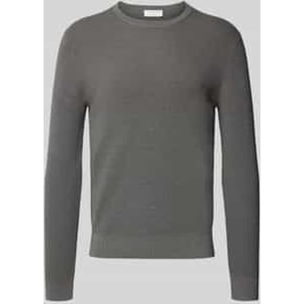 Regular fit gebreide pullover van mix van katoen en wol model 'Connor'
