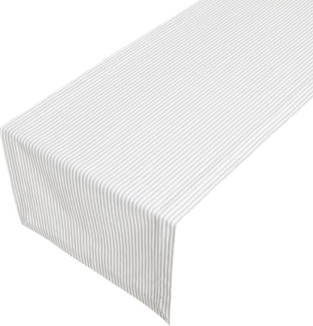 Medium Fine Stripe Tafelloper licht grijs 50x140cm