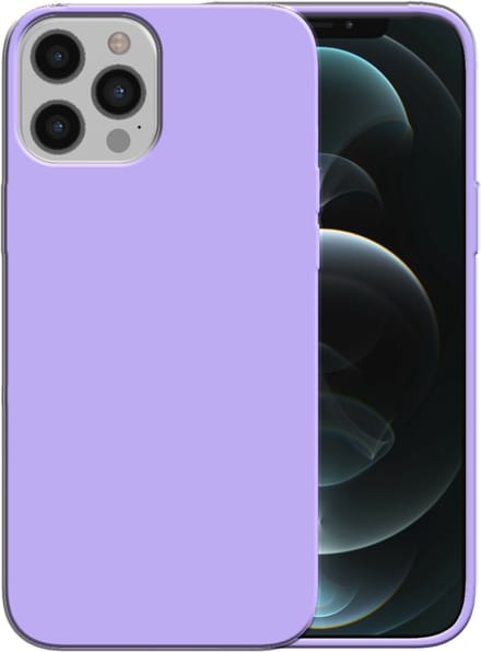 Smartphonica Siliconen hoesje voor iPhone 12 Pro Max case met zachte binnenkant - Paars geschikt voor iPhone 12 Pro Max