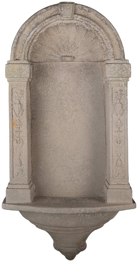 Clayre & Eef Wandkandelaar 39x13x78 cm Grijs Keramisch materiaal