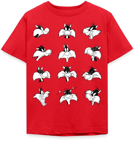 Looney Tunes Sylvester Facial Expressions T-Shirt Kinderen