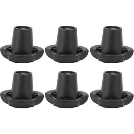 6 stuks Krukvoetdoppen Antislip Krukbeenpunten voor Wandelstok Kruk Stoelen 16mm black