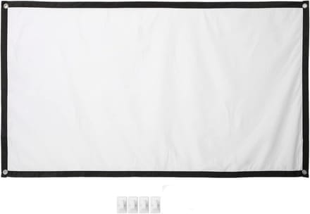 Projectiescherm - Filmscherm Beamer - Thuisbioscoop Creëren - Kreukvrij Polyester - 60 Inch 16:9 - Wit