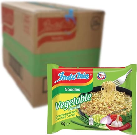 Indomie Vegetable Instant Noodles – Double Pack 2 × 40 – Bulk 80 Packs