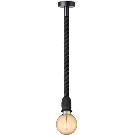 Home sweet home hanglamp Leonardo zwart Globe g125 - amber