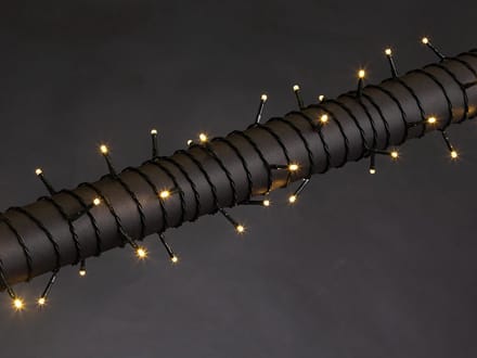 Wega LED, lichtslinger, 12 m, 80 leds, warmwit, groene kabel, voor binnen en buiten, 24 V