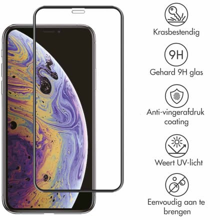 Accezz Screen Protector - Geschikt voor Apple iPhone Xs Max / 11 Pro Max - Gehard Glass Full Cover