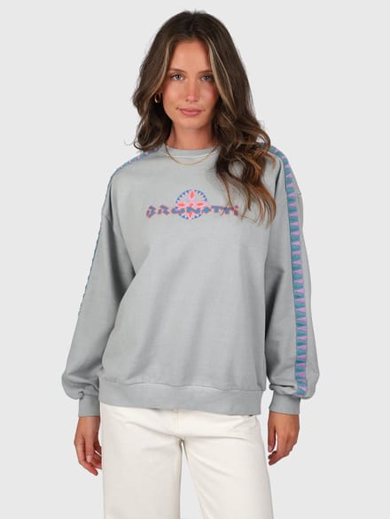 Brunotti - ReWind Dames Sweater Cloudy - 100% Katoen - Relaxed Fit - M