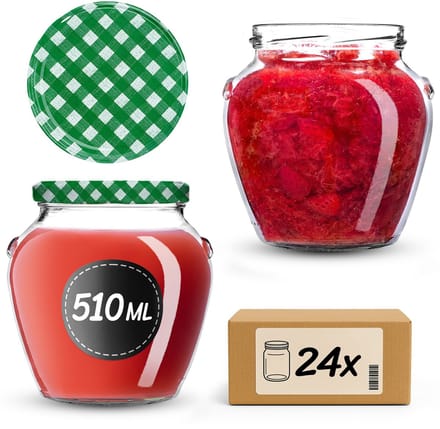 KADAX Inmaakpotten 510 ml fi82 Groen geruit 24 stuks