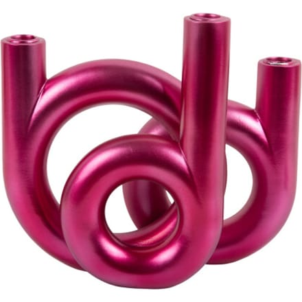 Present Time Kandelaar Rings Medium - Roze - 18x12x20cm - Scandinavisch - Polyresin