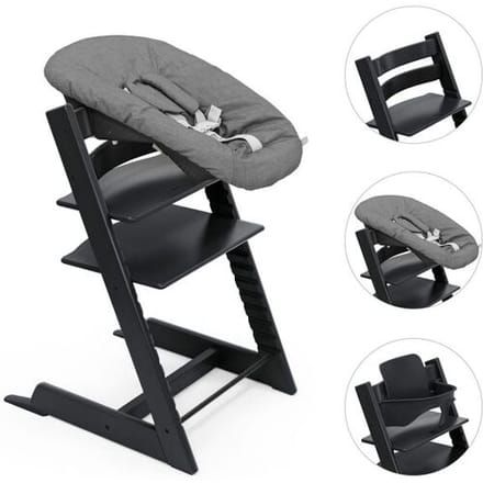 Stokke® Tripp Trapp® Bundle Stoel + Babyset + Newborn Set | Black / Anthraciet