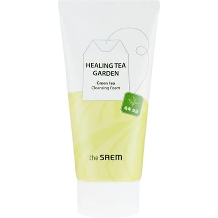 The Saem - Healing Tea Garden Cleansing Foam #Green Tea 150ml white