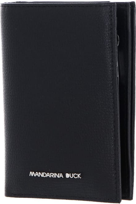 MANDARINA DUCK Leren Portemonnee Mellow Urban Wallet Nero Zwart