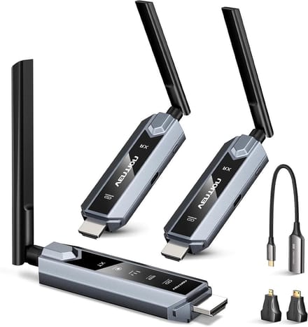 Draadloze HDMI Zender - HDMI Extender Set - Beeld Streamen - Plug and Play - 200 m bereik - Grijs